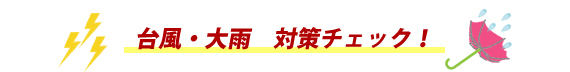 台風大雨対策チェック